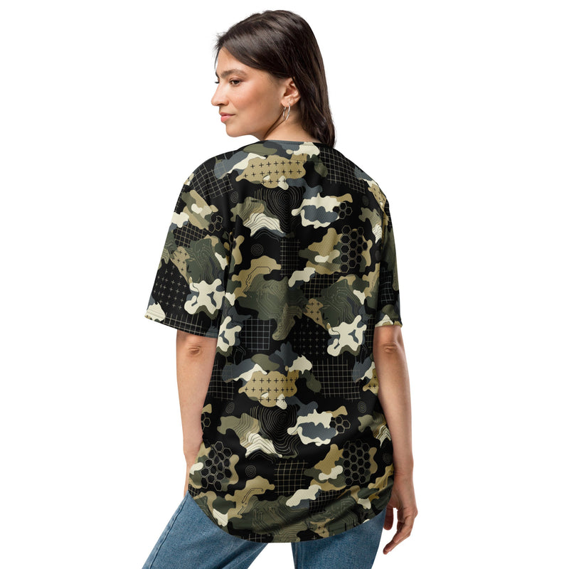 Gridveil Circuit Woodland CAMO Unisex Baseball Jersey