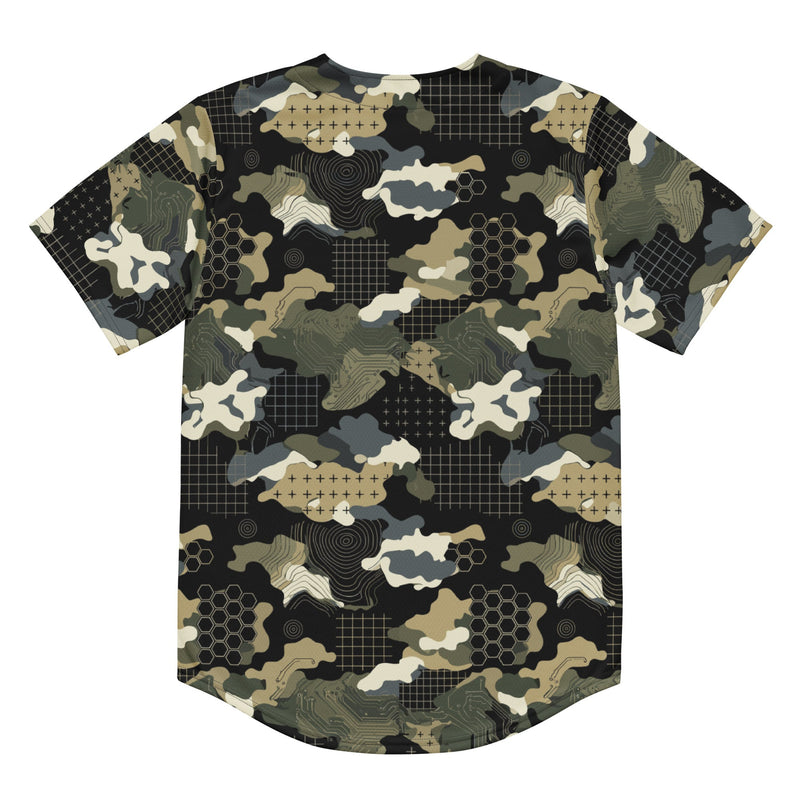 Gridveil Circuit Woodland CAMO Unisex Baseball Jersey