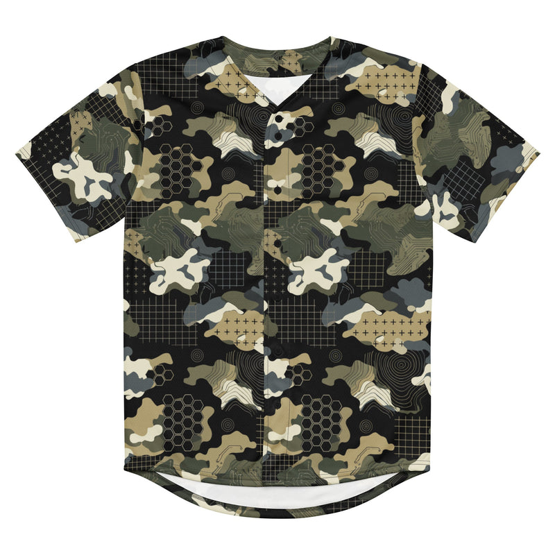 Gridveil Circuit Woodland CAMO Unisex Baseball Jersey