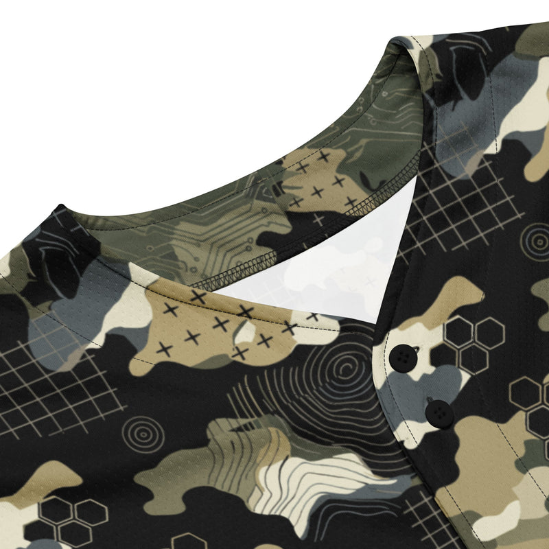 Gridveil Circuit Woodland CAMO Unisex Baseball Jersey