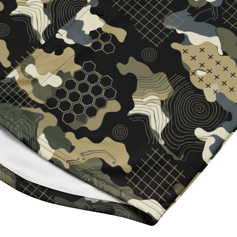 Gridveil Circuit Woodland CAMO Unisex Baseball Jersey