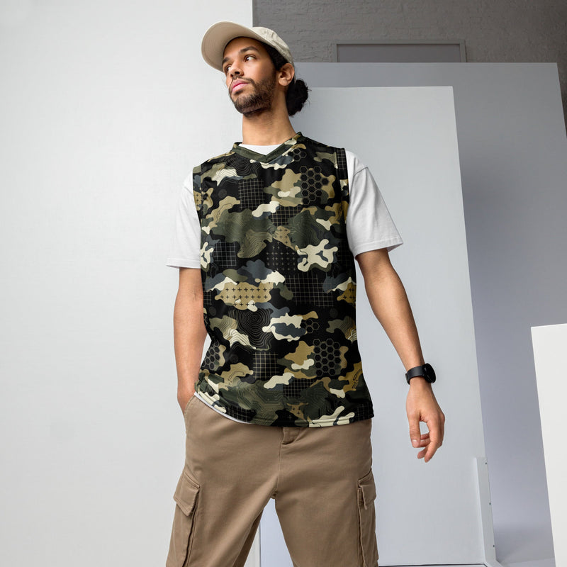 Gridveil Circuit Woodland CAMO Unisex Basketball Jersey - 2XS