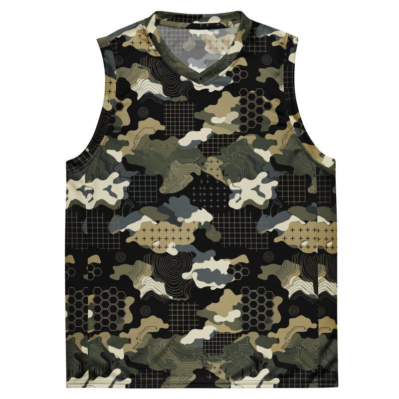 Gridveil Circuit Woodland CAMO Unisex Basketball Jersey