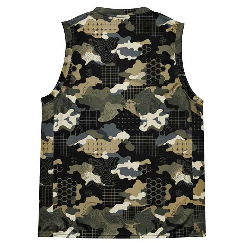 Gridveil Circuit Woodland CAMO Unisex Basketball Jersey