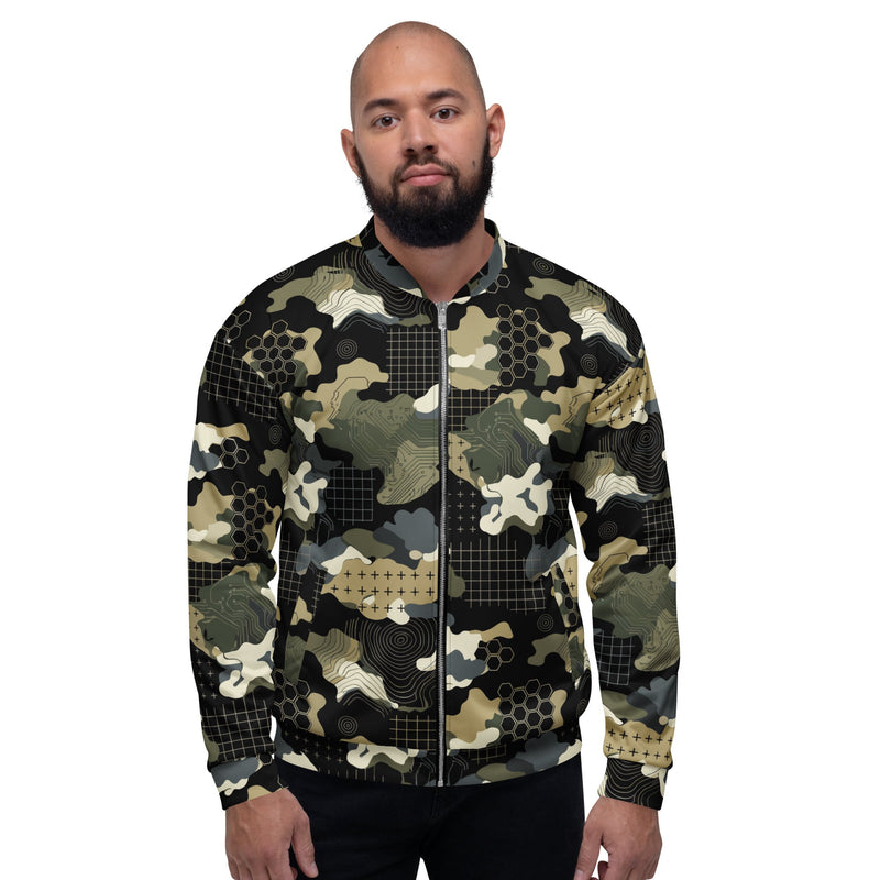 Gridveil Circuit Woodland CAMO Unisex Bomber Jacket