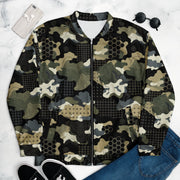 Gridveil Circuit Woodland CAMO Unisex Bomber Jacket - XS