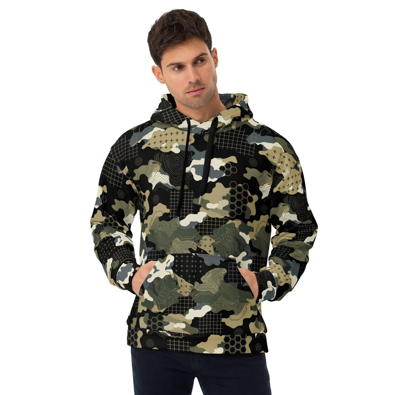 Gridveil Circuit Woodland CAMO Unisex Hoodie - 2XS