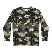 Gridveil Circuit Woodland CAMO Unisex Long-Sleeve Shirt - XS