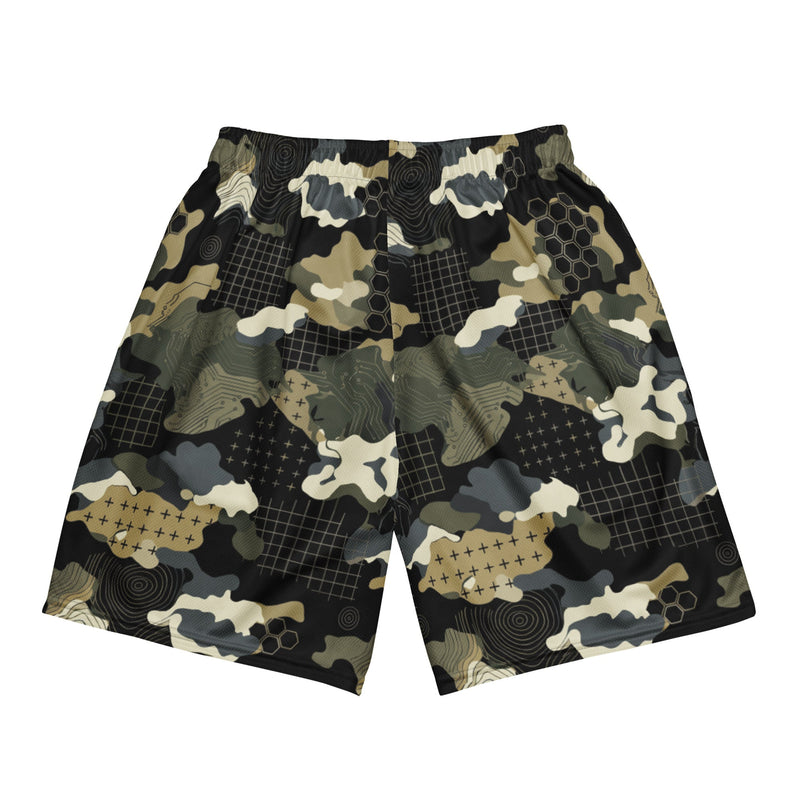 Gridveil Circuit Woodland CAMO Unisex Mesh Shorts