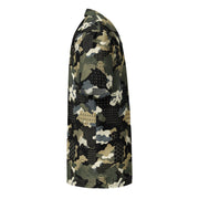 Gridveil Circuit Woodland CAMO Unisex Short-Sleeve Button Shirt - Button-Up