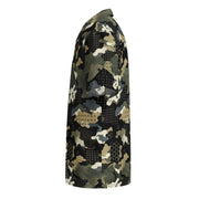 Gridveil Circuit Woodland CAMO Unisex Short-Sleeve Button Shirt - Button-Up