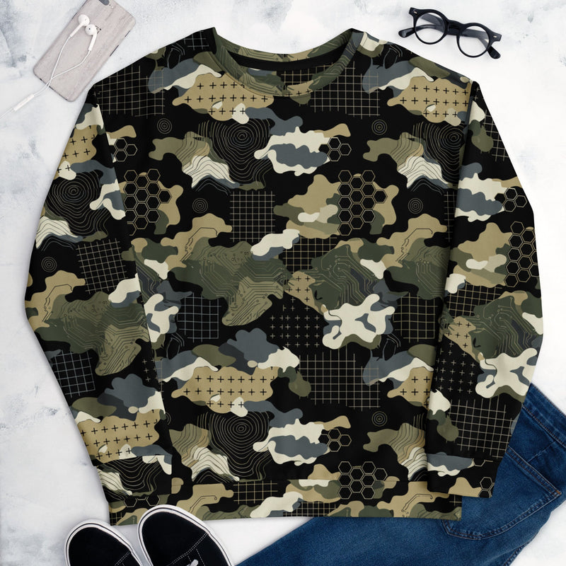 Gridveil Circuit Woodland CAMO Unisex Sweatshirt