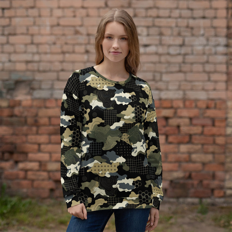Gridveil Circuit Woodland CAMO Unisex Sweatshirt