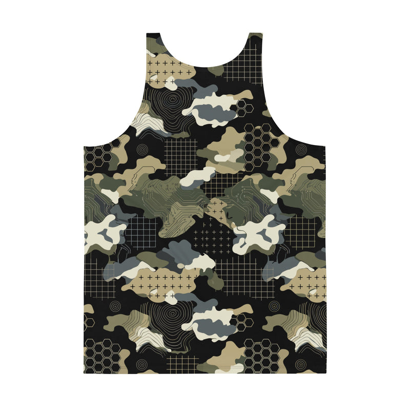 Gridveil Circuit Woodland CAMO Unisex Tank Top - Shirt