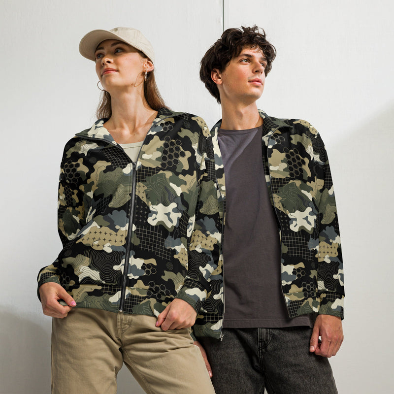 Gridveil Circuit Woodland CAMO Unisex Track Jacket - 2XS