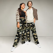 Gridveil Circuit Woodland CAMO Unisex Wide-Leg Joggers - 2XS