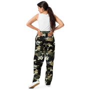 Gridveil Circuit Woodland CAMO Unisex Wide-Leg Joggers