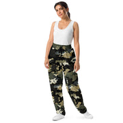 Gridveil Circuit Woodland CAMO Unisex Wide-Leg Joggers