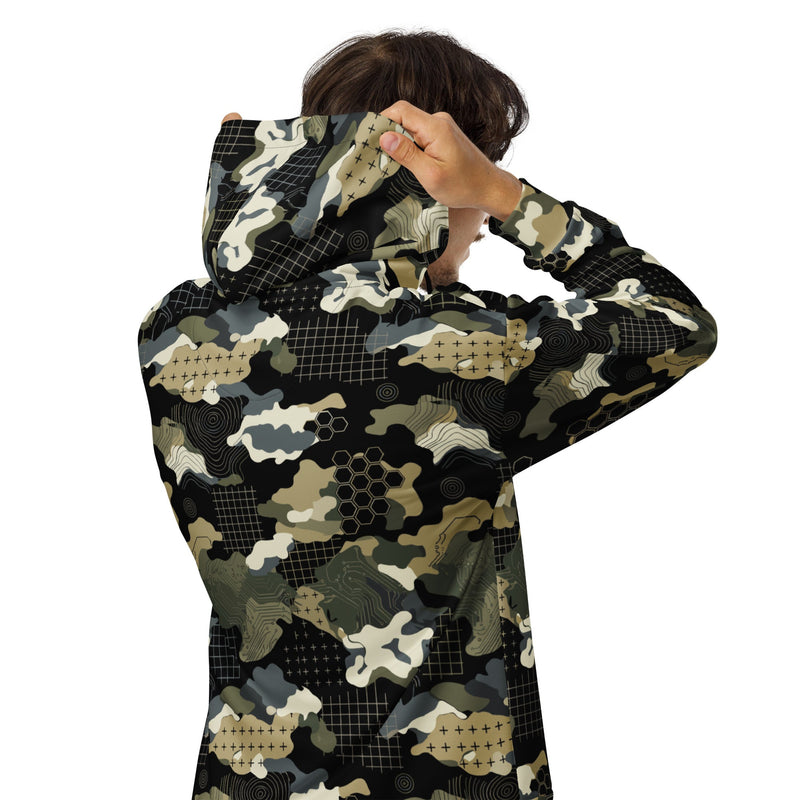 Gridveil Circuit Woodland CAMO Unisex Zip Hoodie