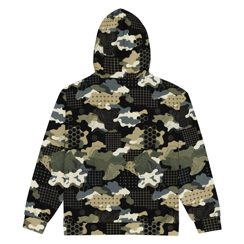 Gridveil Circuit Woodland CAMO Unisex Zip Hoodie