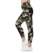 Gridveil Circuit Woodland CAMO Womens Leggings with Pockets - Women
