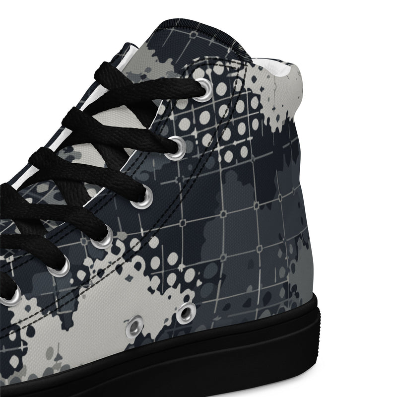 Gridveil Phantom Urban CAMO Mens High-Top Canvas Shoes