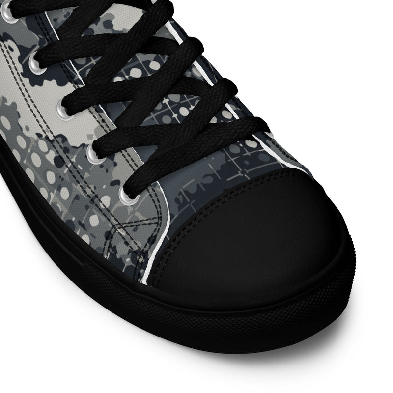 Gridveil Phantom Urban CAMO Mens High-Top Canvas Shoes