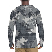 Gridveil Phantom Urban CAMO Mens Sunscreen Sports Hoodie With Thumb Holes