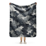 Gridveil Phantom Urban CAMO Sherpa Blanket - 50″×60″