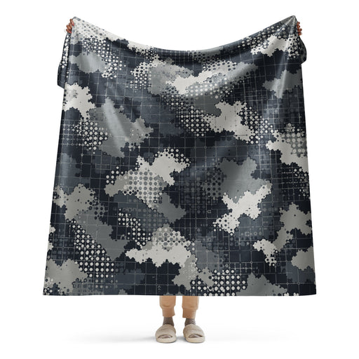 Gridveil Phantom Urban CAMO Sherpa Blanket - 60″×80″