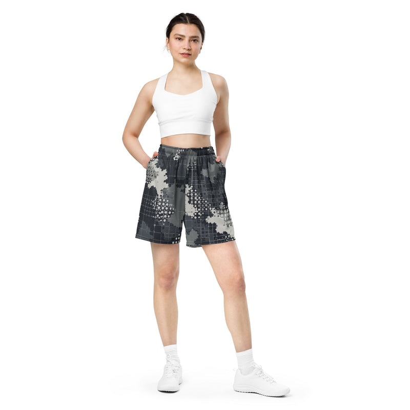 Gridveil Phantom Urban CAMO Unisex Mesh Shorts