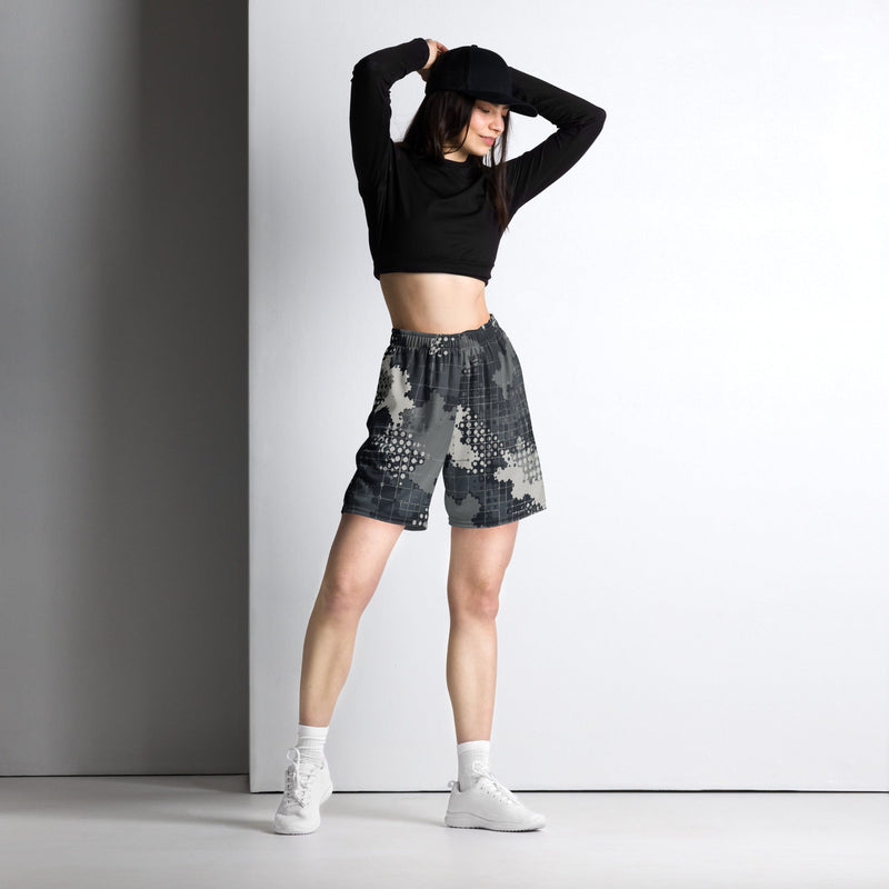 Gridveil Phantom Urban CAMO Unisex Mesh Shorts