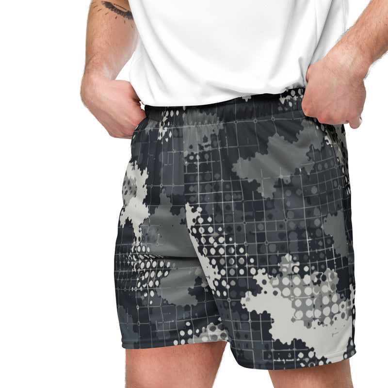 Gridveil Phantom Urban CAMO Unisex Mesh Shorts