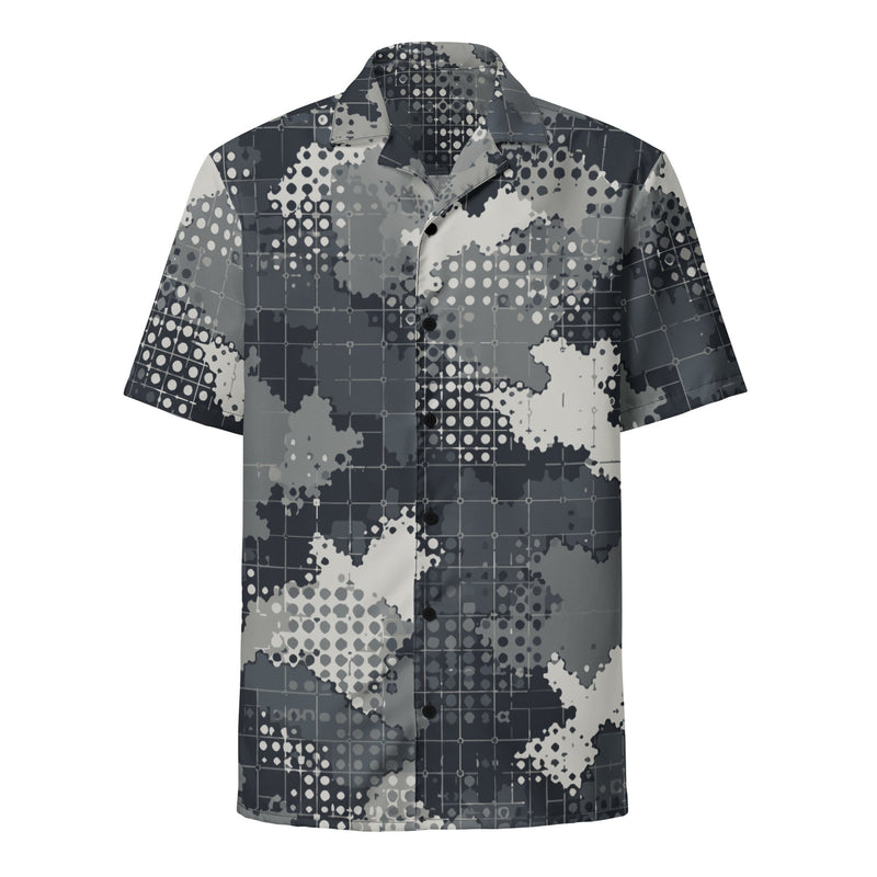 Gridveil Phantom Urban CAMO Unisex Short-Sleeve Button Shirt - Button-Up