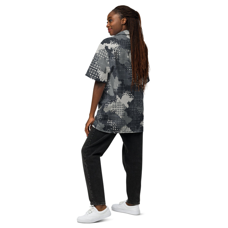 Gridveil Phantom Urban CAMO Unisex Short-Sleeve Button Shirt - Button-Up
