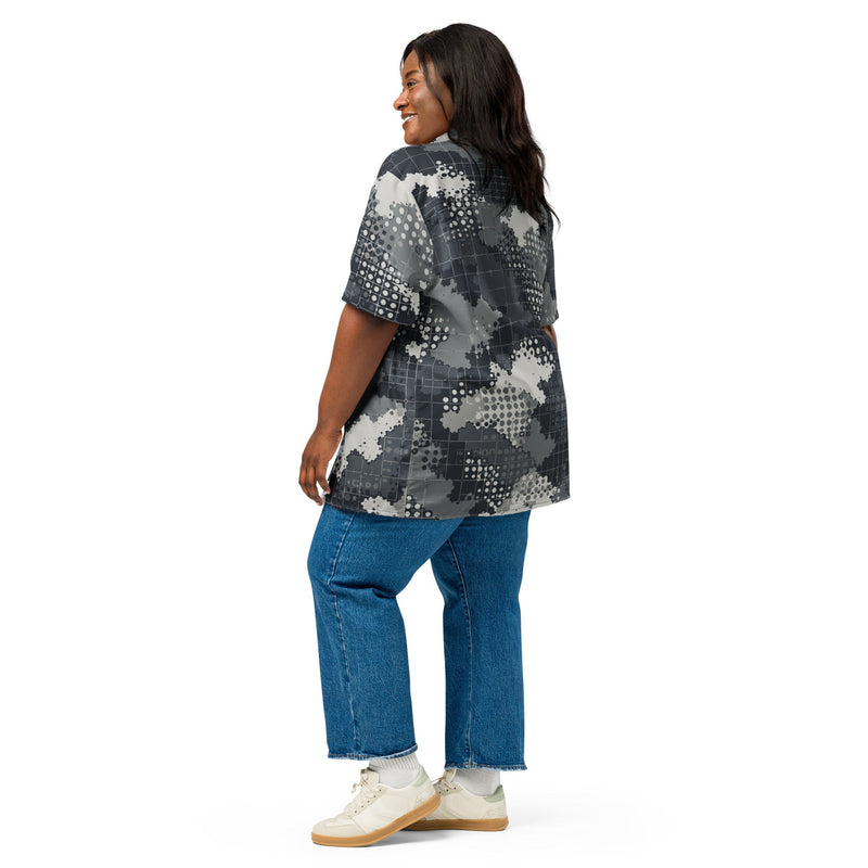 Gridveil Phantom Urban CAMO Unisex Short-Sleeve Button Shirt - Button-Up