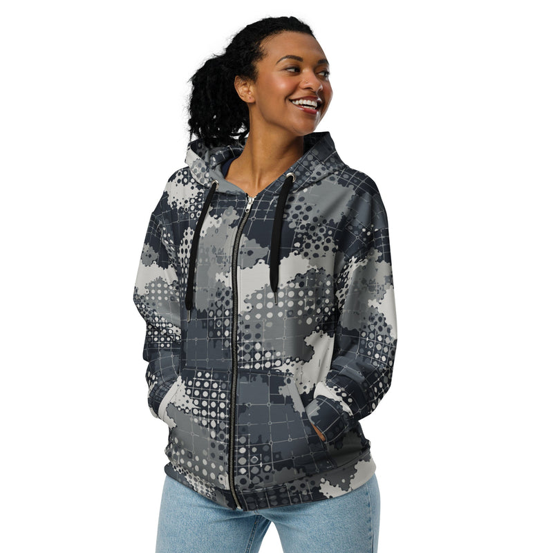 Gridveil Phantom Urban CAMO Unisex Zip Hoodie
