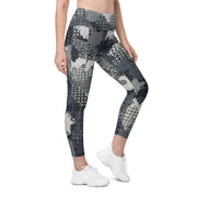Gridveil Phantom Urban CAMO Womens Leggings with Pockets - 2XS - Women