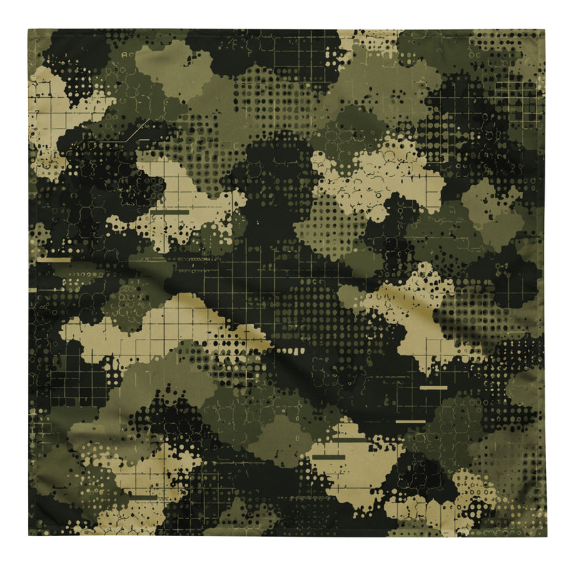 Gridveil Sentinel Olive CAMO Bandana - L - Head