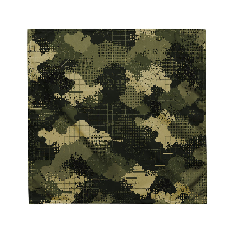 Gridveil Sentinel Olive CAMO Bandana - M - Head
