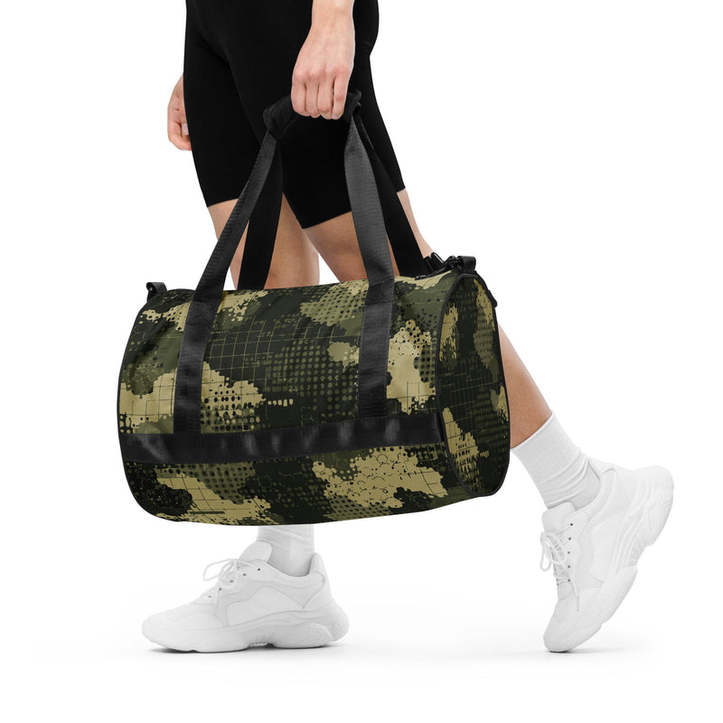 Gridveil Sentinel Olive CAMO Gym Bag