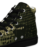 Gridveil Sentinel Olive CAMO Mens High-Top Canvas Shoes