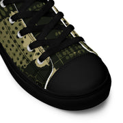 Gridveil Sentinel Olive CAMO Mens High-Top Canvas Shoes