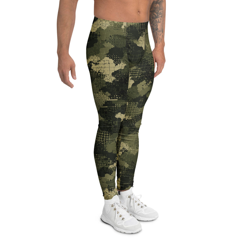 Gridveil Sentinel Olive CAMO Mens Leggings - Men