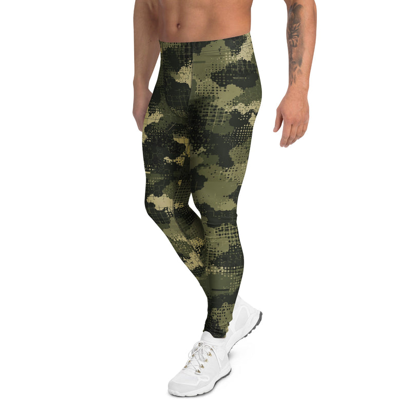 Gridveil Sentinel Olive CAMO Mens Leggings - Men