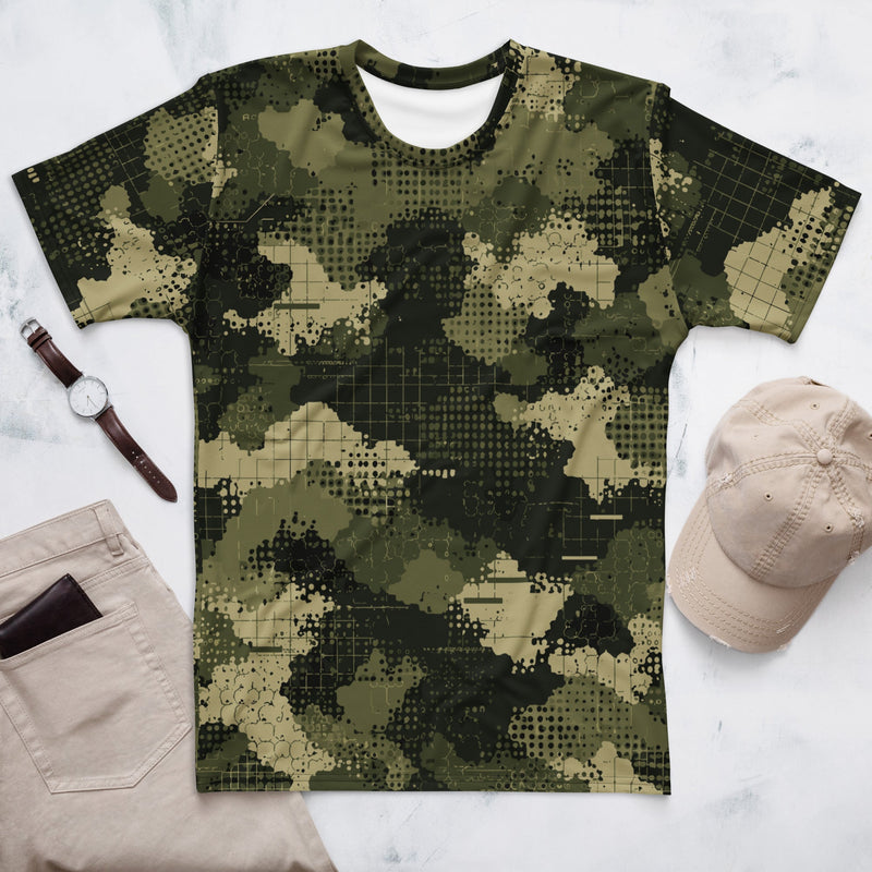 Gridveil Sentinel Olive CAMO Mens T-Shirt - XS - Shirt - Tee
