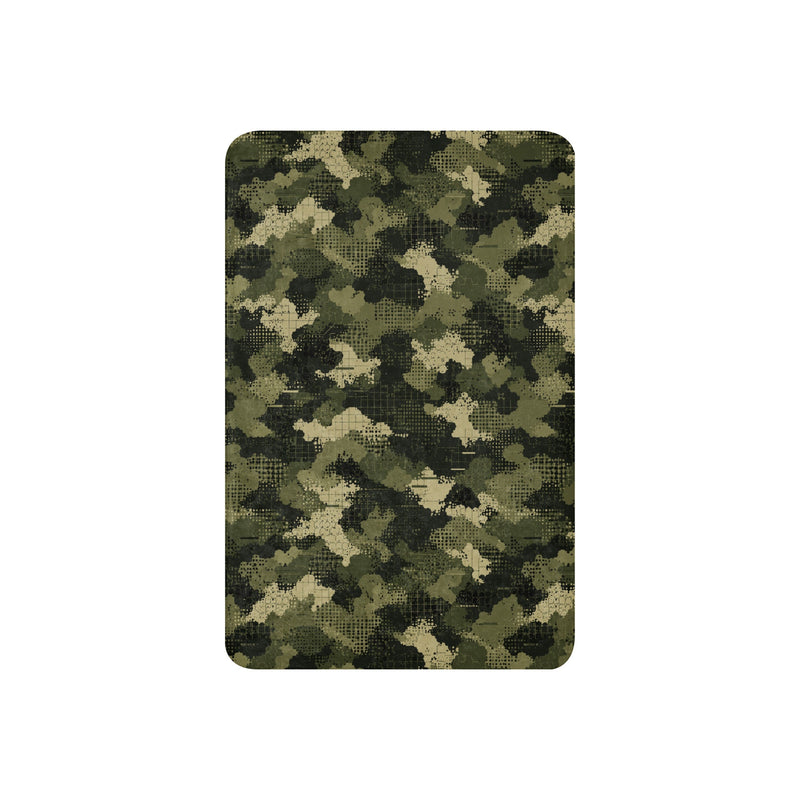 Gridveil Sentinel Olive CAMO Sherpa Blanket