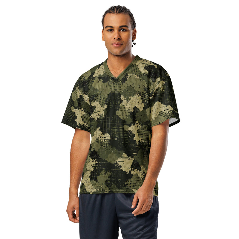 Gridveil Sentinel Olive CAMO Unisex American Football Jersey
