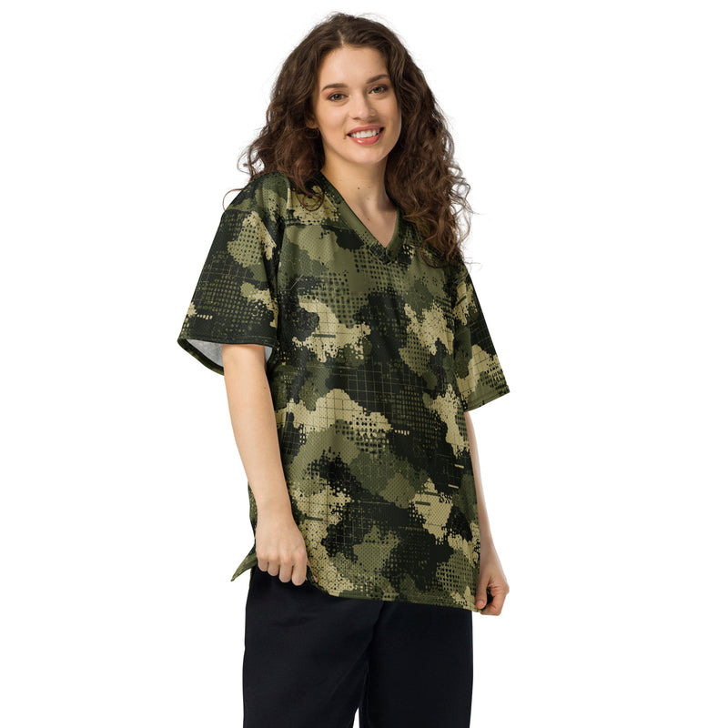 Gridveil Sentinel Olive CAMO Unisex American Football Jersey