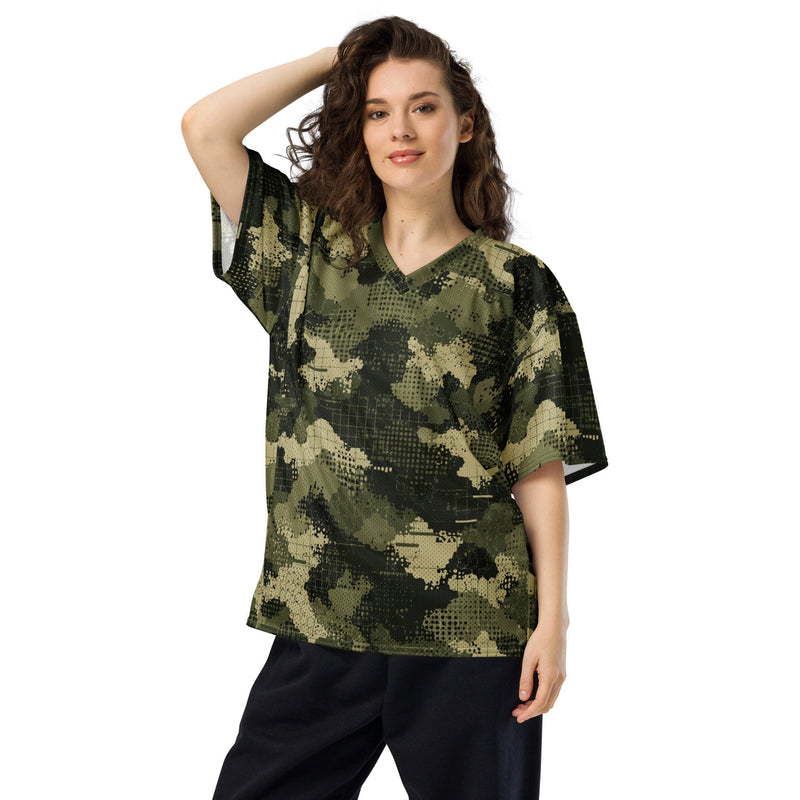 Gridveil Sentinel Olive CAMO Unisex American Football Jersey